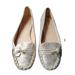 Kate Spade Shoes | Kate Spade Gold Crackled Leather Loafer Flats | Color: Gold | Size: 6.5