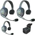 Eartec UltraLITE 3-Person Full-Duplex Wireless Intercom with 3 Single-Ear Headsets UL3S