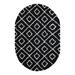 Black/White 96 x 63 x 1.5 in Area Rug - Foundry Select Ruth Trellis Shag Rug Black & White Polypropylene | 96 H x 63 W x 1.5 D in | Wayfair