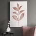 Red Barrel Studio® Red Leaf III Premium Gallery Wrapped Canvas - Ready To Hang Canvas, Solid Wood in Red/White | 18 H x 12 W x 1.5 D in | Wayfair