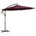 Arlmont & Co. Jaquarius 10' x 10' Hexagonal Cantilever Umbrella in Red | 50 H x 120 W x 120 D in | Wayfair 1960580B2B7540CCAC7C9D758872E602