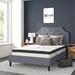 Lark Manor™ Aluino Tufted Platform Bed w/ 10 Inch Pocket Spring Mattress Upholstered in Gray | 50.75 H x 59 W x 81 D in | Wayfair