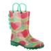 Western Chief Tie Dye Hearts Lighted PVC Rain Boot - Girls 12 Toddler Blue Boot Medium