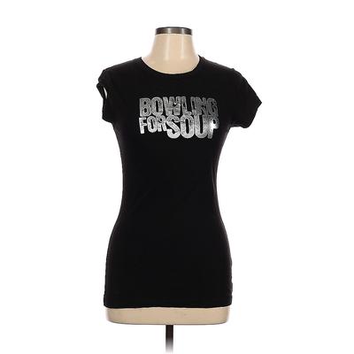 Alstyle Apparel & Activewear Active T-Shirt: Black Graphic Activewear - Women's Size Large