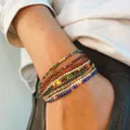 Bracelets multicolores en strass couleur or bijoux à main pour femmes danse Hip Hop 15cm(5 7/8