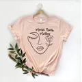 T-shirt à col rond pour dames chemise goth point important pour la santé mentale slogan