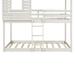 Twin Over Twin with Roof Window and Ladder, Wood Loft Bed with Full-length Guardrails, Pinewood Frame Bunk Bed