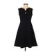 Kate Spade New York Cocktail Dress - A-Line Crew Neck Sleeveless: Black Solid Dresses - Used - Women's Size 0