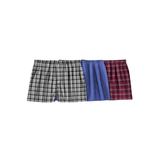 Men's Big & Tall Woven Boxers 3-Pack by KingSize in Assorted Colors (Size 8XL)