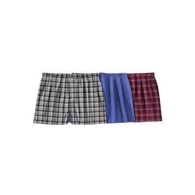 Men's Big & Tall Woven Boxers 3-Pack by KingSize in Assorted Colors (Size 3XL)