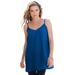 Plus Size Women's V-Neck Cami by Roaman's in Vivid Blue (Size 16 W) Top