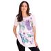 Plus Size Women's Travel Graphic Tee by Roaman's in Purple Italian Destination (Size 22/24) Shirt