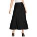 Plus Size Women's Invisible Stretch® Contour A-line Maxi Skirt by Denim 24/7 by Roamans in Black Denim (Size 14 WP)