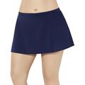 Plus Size Women's Chlorine Resistant A-line Swim Skirt by Swimsuits For All in Navy (Size 12)