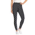 Plus Size Women's Cozy Legging by Woman Within in Gunmetal Bias Plaid (Size 3X)