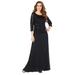 Plus Size Women's Lace Popover Dress by Roaman's in Black (Size 34 W)