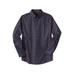 Men's Big & Tall KS Signature Wrinkle-Free Long-Sleeve Button-Down Collar Dress Shirt by KS Signature in Navy Diamond (Size 18 39/0)