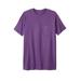 Men's Big & Tall Shrink-Less™ Lightweight Longer-Length Crewneck Pocket T-Shirt by KingSize in Vintage Purple (Size 3XL)