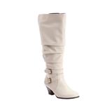 Women's The Cleo Wide Calf Boot by Comfortview in Winter White (Size 11 M)