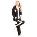 Plus Size Women's Glam French Terry Active Jacket by Catherines in Black And White (Size 5X)