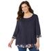 Plus Size Women's Impossibly Soft Duet Tunic by Catherines in Navy (Size 2XWP)