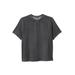 Men's Big & Tall Short-Sleeve Fleece Sweatshirt by KingSize in Smoke (Size 2XL)