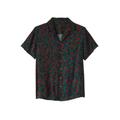 Men's Big & Tall KS Island Printed Rayon Short-Sleeve Shirt by KS Island in Hunter Multi (Size 3XL)