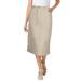 Plus Size Women's Stretch Jean Skirt by Woman Within in Natural Khaki (Size 34 W)