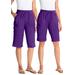 Plus Size Women's Convertible Length Cargo Short by Woman Within in Radiant Purple (Size 36 W)