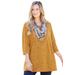 Plus Size Women's Impossibly Soft Tunic & Scarf Duet by Catherines in Honey Mustard (Size 2X)