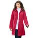 Plus Size Women's Plush Fleece Jacket by Roaman's in Classic Red (Size 5X)