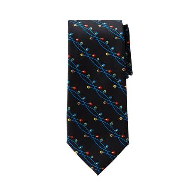 Men's Big & Tall Extra Long Novelty Holiday Tie by KS Signature in Holiday Lights Necktie