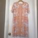 Michael Kors Dresses | Michael Kors Paisley-Print Dress Size Xl | Color: Orange/White | Size: Xl