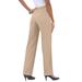 Plus Size Women's Classic Bend Over® Pant by Roaman's in New Khaki (Size 20 WP) Pull On Slacks
