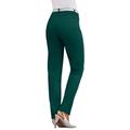 Plus Size Women's Invisible Stretch® Contour Straight-Leg Jean by Denim 24/7 in Emerald Green (Size 34 T)