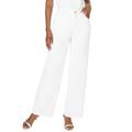 Plus Size Women's Invisible Stretch® Contour Wide-Leg Jean by Denim 24/7 in White Denim (Size 18 T)