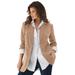 Plus Size Women's Boyfriend Blazer by Roaman's in Brown Sugar (Size 38 W) Professional Jacket