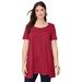 Plus Size Women's Scoopneck Swing Ultimate Tunic by Roaman's in Classic Red (Size 38/40) Long Shirt