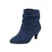 Extra Wide Width Women's The Kourt Bootie by Comfortview in Blue (Size 7 1/2 WW)