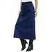 Plus Size Women's Invisible Stretch® All Day Cargo Skirt by Denim 24/7 in Indigo Wash (Size 38 T)