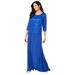 Plus Size Women's Lace Popover Dress by Roaman's in True Blue (Size 40 W)