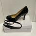 Nine West Shoes | Nine West Ambitious Black 3.5" High Heel Slip On Pumps Round Toe Stiletto 7m New | Color: Black | Size: 7