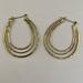 Anthropologie Jewelry | Anthropologie Triple Layered Hoop Earrings | Color: Gold | Size: Os