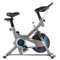 Ancheer Heimtrainer Spinning Fahrrad Fitness Lenkrad Schwungrad LCD-Display und verstellbarer Sattel, maximale Tragkraft 130 kg (Silber), silber