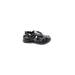 Sandals: Black Solid Shoes - Kids Girl's Size 21