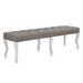 Archer Bench - High Gloss White 64" - Brushed Canvas Cast Slate