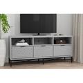 Origins by Alpine Capra Milo TV Console Wood in Gray/Blue | 28 H x 64 W x 18 D in | Wayfair 6300-20