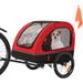 Sepnine Dog Bike Trailer in Red/Gray | 31.8 H x 31.5 W x 51.1 D in | Wayfair 10509-Red