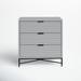 AllModern Capra 3 Drawer 32" W Chest Plastic/Metal in Gray/Blue | 34 H x 32 W x 18 D in | Wayfair 90EADC7BE1D647D6A7EFCA95C5BC6C1C