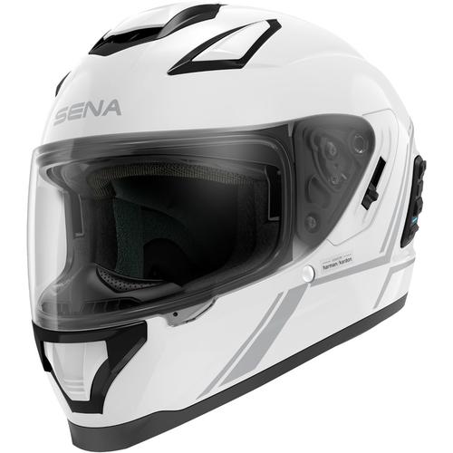 Sena Stryker Sound by Harman Kardon Helm, weiss, Größe L